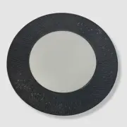 $115 Raynaud Black Mineral Irise Dessert Plate 8.5"