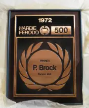 1/10 BIANTE 1972 BATHURST WINNERS WALL PLAQUE PETER BROCK HDT HOLDEN TORANA GTR