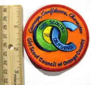 Girl Scout ORANGE COUNTY COUNCIL PATCH Southern CALIFORNIA Character Badge NEW