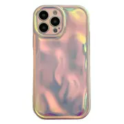 For iPhone 14 Pro Max Case Meteorite Pattern Gradient Laser TPU Phone Cover