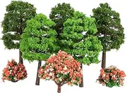 70Pcs Mini Simulation Trees for Micro Landscape Decoration Artificial Tree Models for Home Decor Train Layouts and Aesthetic Room Enhancements