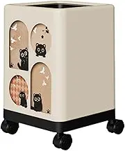 Generic House Waste Can Do Household Waste Can Stylish Garbage Waste Container Waste Basket for Home Number Toilet Bathroom, as described, with Wheels