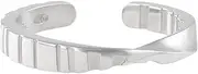 [Paul Smith] 240904200000WF "Shadow Stripe Emboss" Open Ring, Silver, No Gemstone