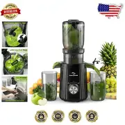 BPA Free Cold Press Juicer - Efficient Whole Fruit Processing, Easy to Assemble
