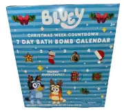 NEW, BLUEY CHRISTMAS WEEK COUNTDOWN 7 DAY BATH BOMB CALENDAR 2024