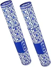 DIYEAH Save Space Blue White Porcelain Painting Boxes Expandable Storage Tubes for Artworks Documents Maps Protective Packaging