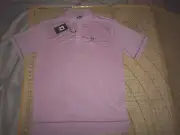 MENS MEDIUM PINK/WHITE FOOTJOY SEVILLE POLO SHIRT - NWT