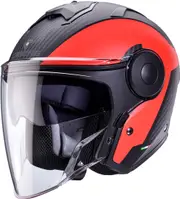 Caberg Soho Milano, open face helmet , color: Matt Black/Red , size: M