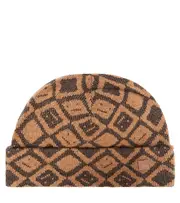 [Acne Studios Kids] Acne Studios Kids Face Tiles cotton and wool beanie Y 4 brown