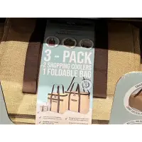 在飛比找蝦皮購物優惠-現貨日本好市多折疊收納野餐保冰袋購物袋三件組