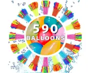 Water Balloons for Kids Boys & Girls Adults Party Easy Quick Fun Outdoor Summer Splash Party Backyard With 590 Balloon total for Swimming Pool