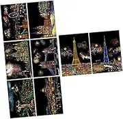 1 Set Scratch Book À Black Scratching Craft Night For Art Scene Scratch Paper Cards Crafts Scratch Paper Supplies Scratch Cards White Cardboard