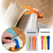 3Pcs Silicone Bookmark Clip Creative Stationery Notebook Page Divider School