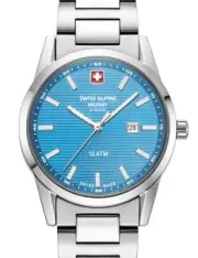 Swiss Alpine Military 7767.1131 Ladies Watch Argos silver light blue 34mm 10ATM