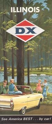 1964 D-X Road Map: Illinois NOS