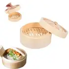 Set Makes Tasty Bao Buns Steam Pot Sum Steamer Steam Cooker Bamboo Steamer