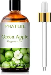 [PHATOIL] Green Apple Fragrance Oils 100ML/3.38FL.OZ, Essential Oils for Diffuser, Humidifier, Aromatherapy, DIY Candle, Soap and Scented Products Making