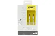 PUDNEY Stereo Audio 3.5mm to 3.5mm Cable - 2m - White PVC