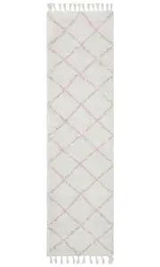 Saffron 22 Pink Runner by Rug Culture - 400X80CM - RUNNER