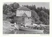 *Postcard-"Garrison Bay" /Visitors @ British Blockhouse/ *Roche Harbor WA {C36}