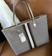 Tory Burch Gemini Link Top-Zip Tote - Gray Heron - BNWT