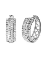 Amairah Silver 1.00 ct. tw. Lab-Grown Diamond Earrings