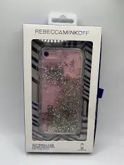 Rebecca Minkoff Glitterfall Case for iPhone 8/7 iPhone se2022 Gold Silver Clear