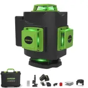 Tile Laser Level Self-leveling - Floor 4 x 360 Green Cross Line Laser Leveler...