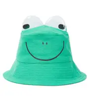 [Stella McCartney Kids] Stella McCartney Kids Frog cotton bucket hat L green