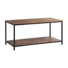 NNEED Coffee Table Storage Rack 2-Tier Black&Walnut