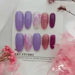 | 啵啵美甲設計 BOBO'S NAIL DESIGN | ✿純手工穿戴美甲貼片【設計款-紫色氣泡酒】✿