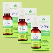 Dermaline Soothing Serum 1 oz – With Lavender, Chamomile & Eucalyptus (3-Pack)