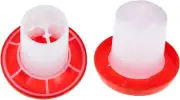 Chicken Feeder, Safe Automatic Chick Feeder Waterer Kit Hanging Poultry Feeder U