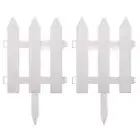 2Pcs Lawn Picket Fence Patio Garden Fence Vinyl Picket Fence