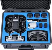Lykus Titan AT110 Waterproof Hard Case for DJI Avata, Goggles 2/Goggles Integra, and FPV Remote Controller, Support up to 9 Avata batteries and 3 Goggles batteries [CASE ONLY], Black, 42.5x34.5x18 cm,