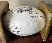 RARE - Philadelphia Eagles 2015 Draft Autographed football Agholor, Rowe, Hicks