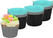 VolksRose Ramekins for Air Fryer, Air Fryer Egg Moulds, 9 PCS Silicone Muffin Cases Muffin Trays