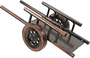 Antique Cart Model Wine Rack Ornaments Retro Trolley Decor for Home Bar