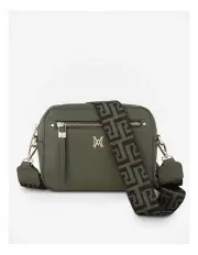 [Madison Accessories] Molly Camera Crossbody Bag + Graphic Bag Strap in Green