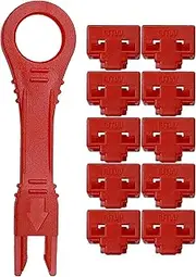 NTW NL-PBK10-RD Locking RJ45 Port/Dust Blocker with Color Coded Keys