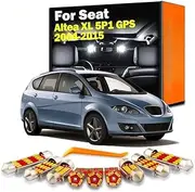 Car LED Interior Map Light Kit, For Seat Altea XL 5P1 GPS 2004 2005 2006 2007 2008 2009 2010 2011-2015 Led Bulbs