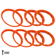 Nylon Rim Beadlock Ring fit 1/5 HPI Rovan Baja 5B SS Losi Buggy Orange(8pcs/Set)