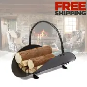 Fire Log Carrier Indoor Fireplace Holders Storage Firewood Baskets Carrying Tote