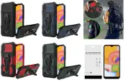 For Samsung Galaxy A01 S111DL SM-A015 Travel Kickstand Clip Case Phone Cover +TG