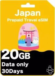 Japan Prepaid Travel Esim - Iijmio - 20GB High Speed Data/Unlimited Data at 256K