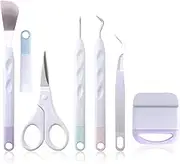 Craft Vinyl Weeding Tools Set 6pcs Weeding Kits Hook Weeder, Scraper, Spatula, Tweezers, Scissors for Weeding Vinyl, Silhouettes, Cameos, Lettering