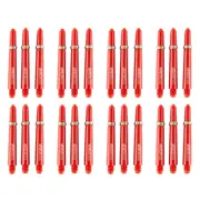 24pc Formula Sports Tex Grip 30mm Nylon Shafts Dart Game Accessory Short Red