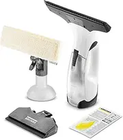 [Kärcher] WV 2 Plus N Cordless Window Vacuum Cleaner, Battery Life: 35 Minutes, LED Charge Level Indicator, 2 Suction Nozzles, Spray Bottle with Microfibre Cover, 20 ml Window Cleaner Concentrate