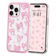 for iPhone 15 Pro Max Case for Women Girls, Clear For iPhone 15 Pro Max Big Bow