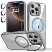 For iPhone 16 15 14 13 Pro Max Shockproof MagSafe Stand Case Camera Protector